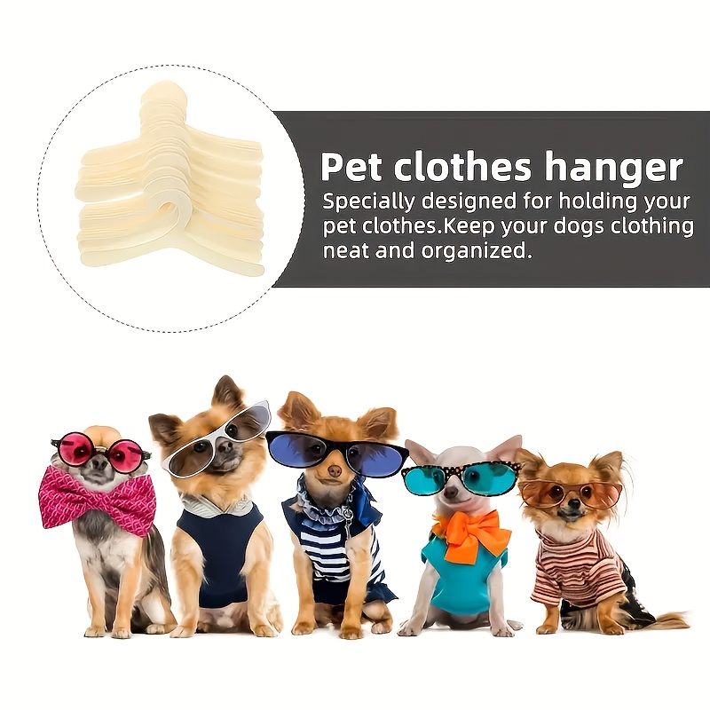 

30pcs Clothing Hangers - Space-saving, , And Easy-to-use Plastic Hangers Suitable For Puppies, Kittens, And Small Pets