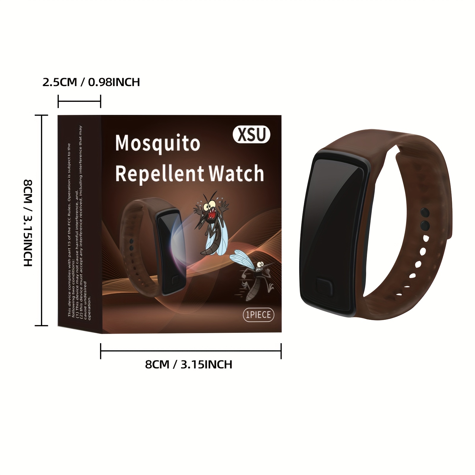 Zegarek i Opaska z Odstraszaczem Komarów - Elektroniczny Odstraszacz Owadów z Ochroną UV, Silikonowy Pasek dla Mężczyzn i Kobiet, Sporty na Świeżym Powietrzu, Turystyka, Kemping - Wysokiej Jakości Nietoksyczny Zabójca Komarów, Letni Sprzęt Outdoorowy | Akcesoria Outdoorowe | Wytrzymałe Urządzenie Elektroniczne