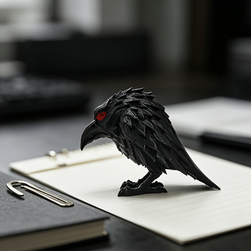 E-shop Hochdetaillierte gotische -Krähen-Statue – Vintage, geheimnisvoll, geeignet für Heim- & Büro-Dekor, gotische Vogelfigur aus Kunststoff mit