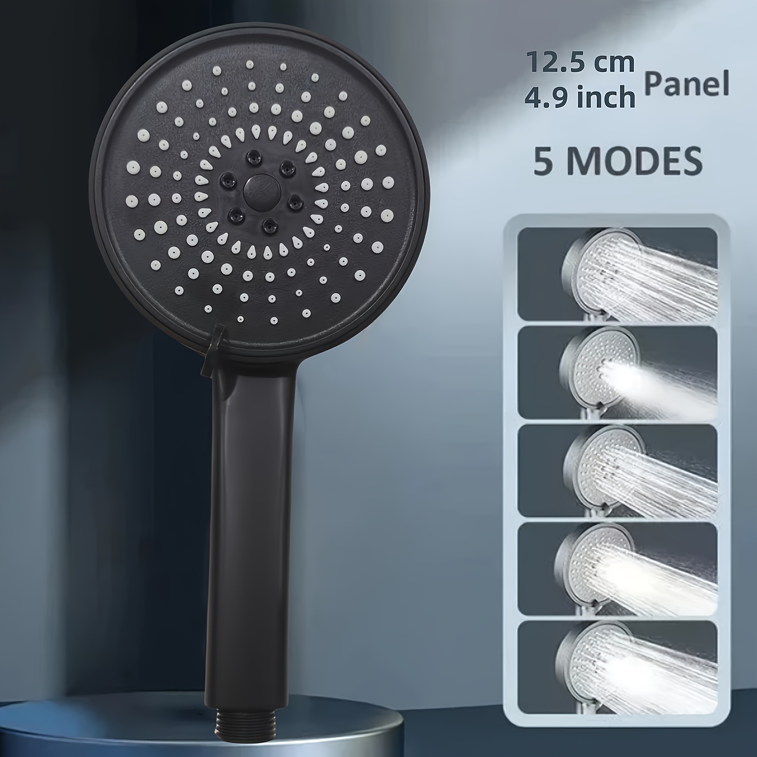 Large 5 Function Shower Head for Enhanced Bathing Experience