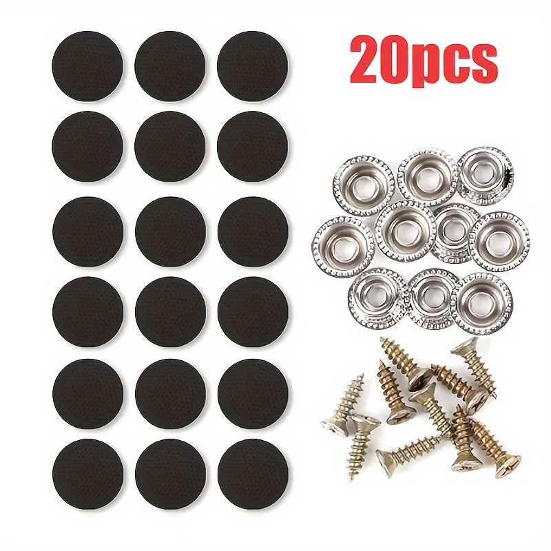 TEMU Set Of 20 Car Roof Headliner Repair Clips Made From Textile Material, Complete With Screw Caps. Universal Fasteners Are Designed For Retaining