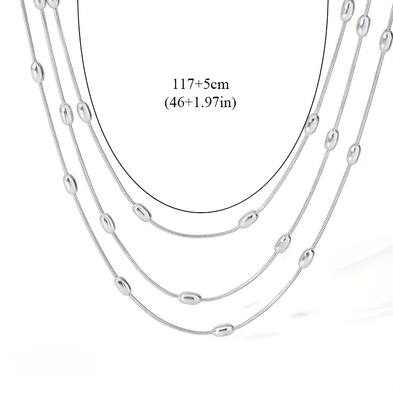 Women's Three-layer Layered Collarbone Chain Necklace, Vintage Style
