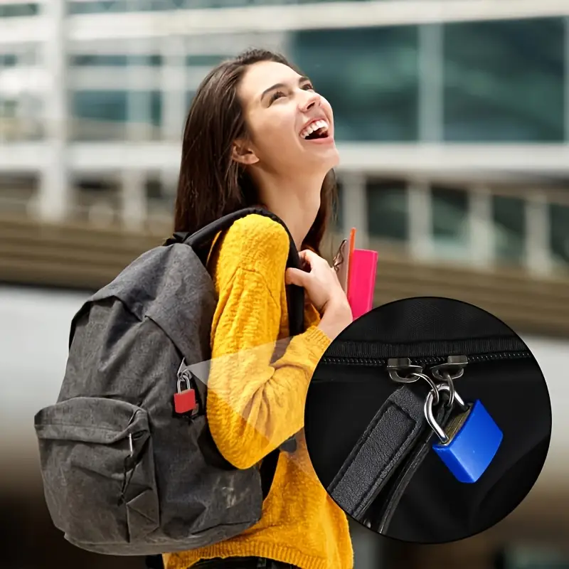 backpack mini locks 2 Pcs Small with Keys,Multicolor Key Locks, Plastic-Covered Copper Keyed Padlock for Luggage, Backpack, Gym Locker, Suitcase, Boxes which is convenient to carry around Herb Guard Black Mini Locking
