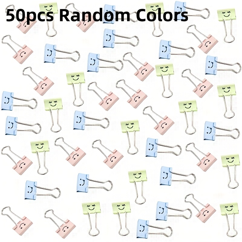 50pcs Random Colors Creative Hollowed Out Long Tail Clip, Ticket Clip, Colorful Folder, Creative Ledger Clip, Accessory Test Paper Stationery Clip, Snack Sealing Clips