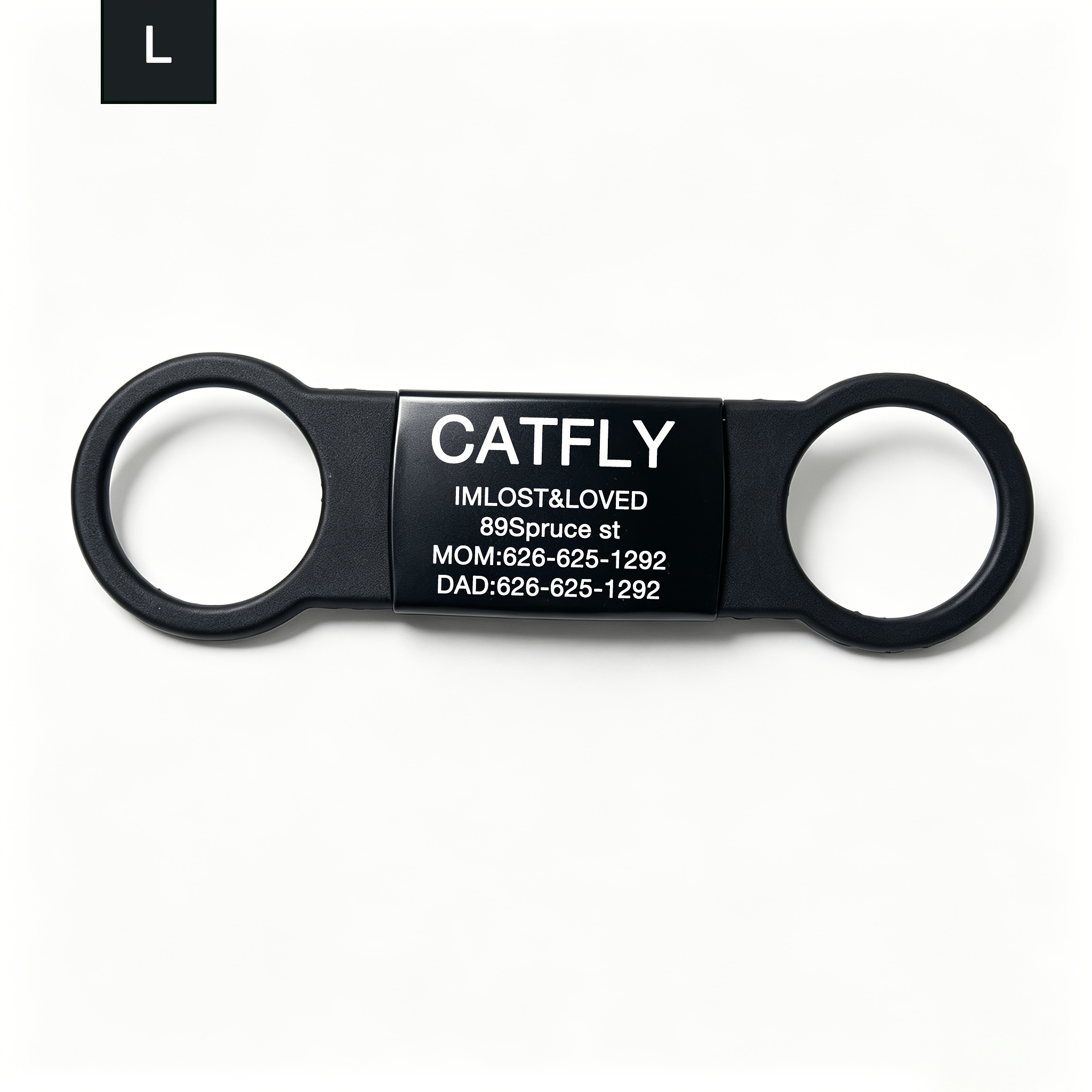 TEMU Stainless Tag, Custom Name Address Phone Number, Dog Anti-lost, 6 Models Optional, Silent Collar Additions