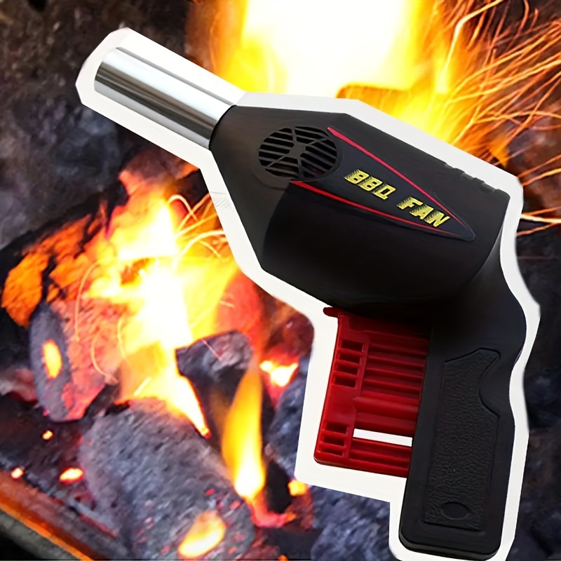 

Portable Manual Bbq Fan With Speed Control - Hand Crank Air Blower For Outdoor Grilling, Camping & Picnics