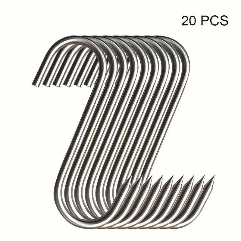 

20pcs Crochets en Acier Inoxydable Premium en pour de - Idéaux pour le Fumage à , au , le Suspension, le Séchage, le BBQ & le Grillage