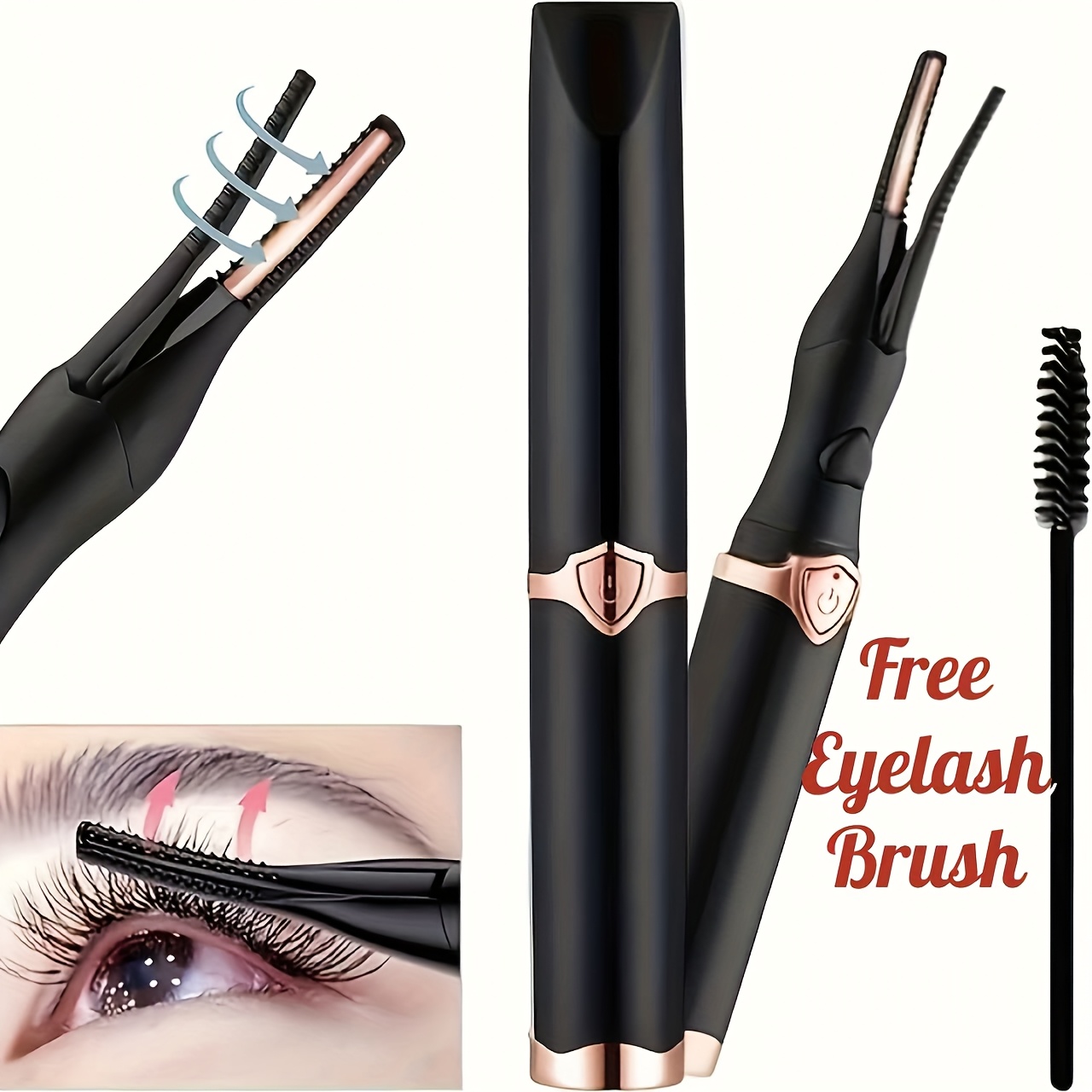 TEMU Heated Eyelash Curler, 2 In 1 Clip-type Eyelash Curler, Heated Lash Curler, Electric Eyelash Curler With Usb Rechargeable For 24h Long-lasting