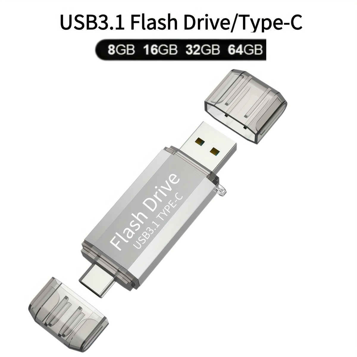 

Clé USB C Haute Vitesse Lansten - 8GB/16GB/32GB/64GB Clé USB Double OTG, USB 3.1 & Type-C pour SamSung, Huawei, pour MacBook,