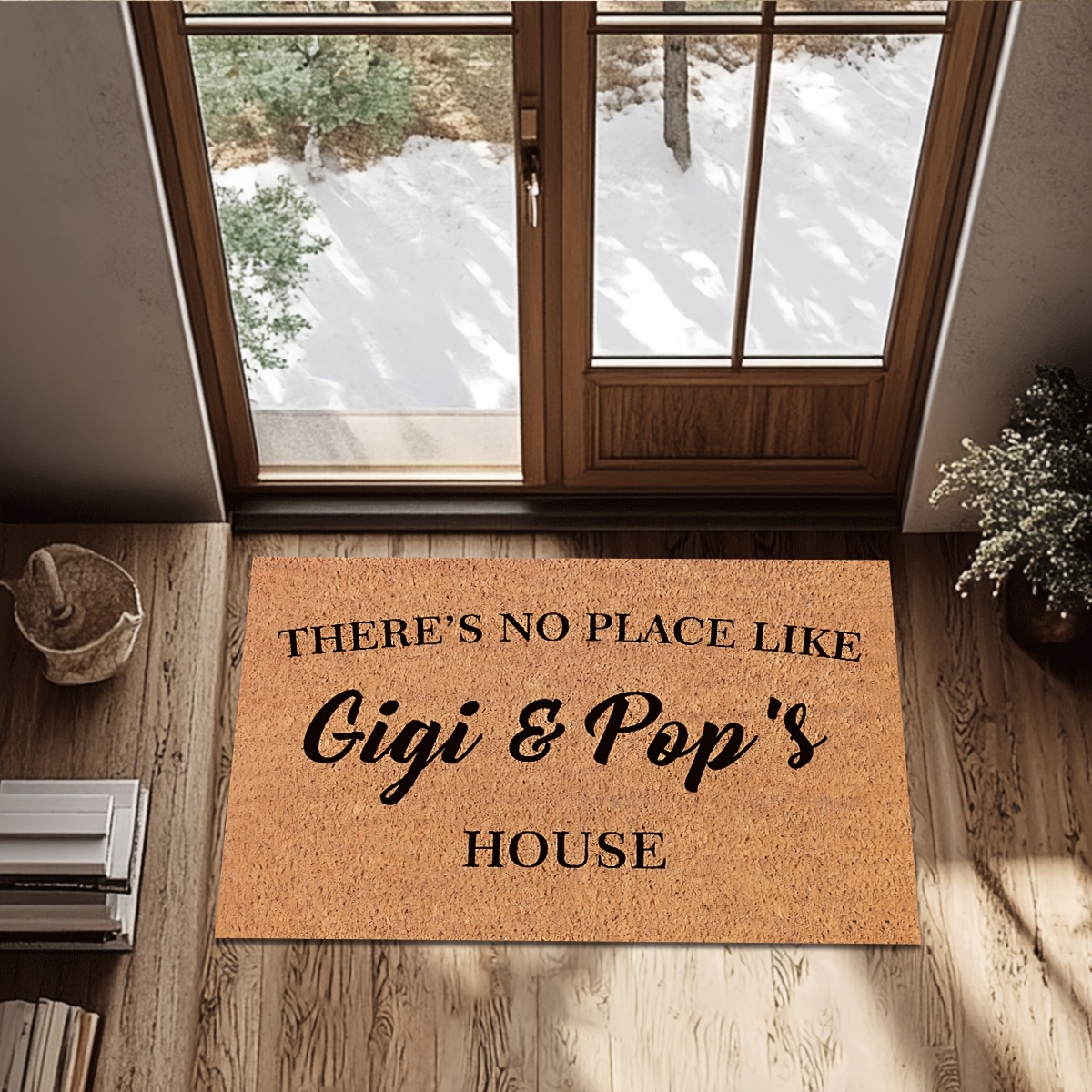 

1pc & - , , Polyester Pvc Backing, , Rectangle Rug For , ,
