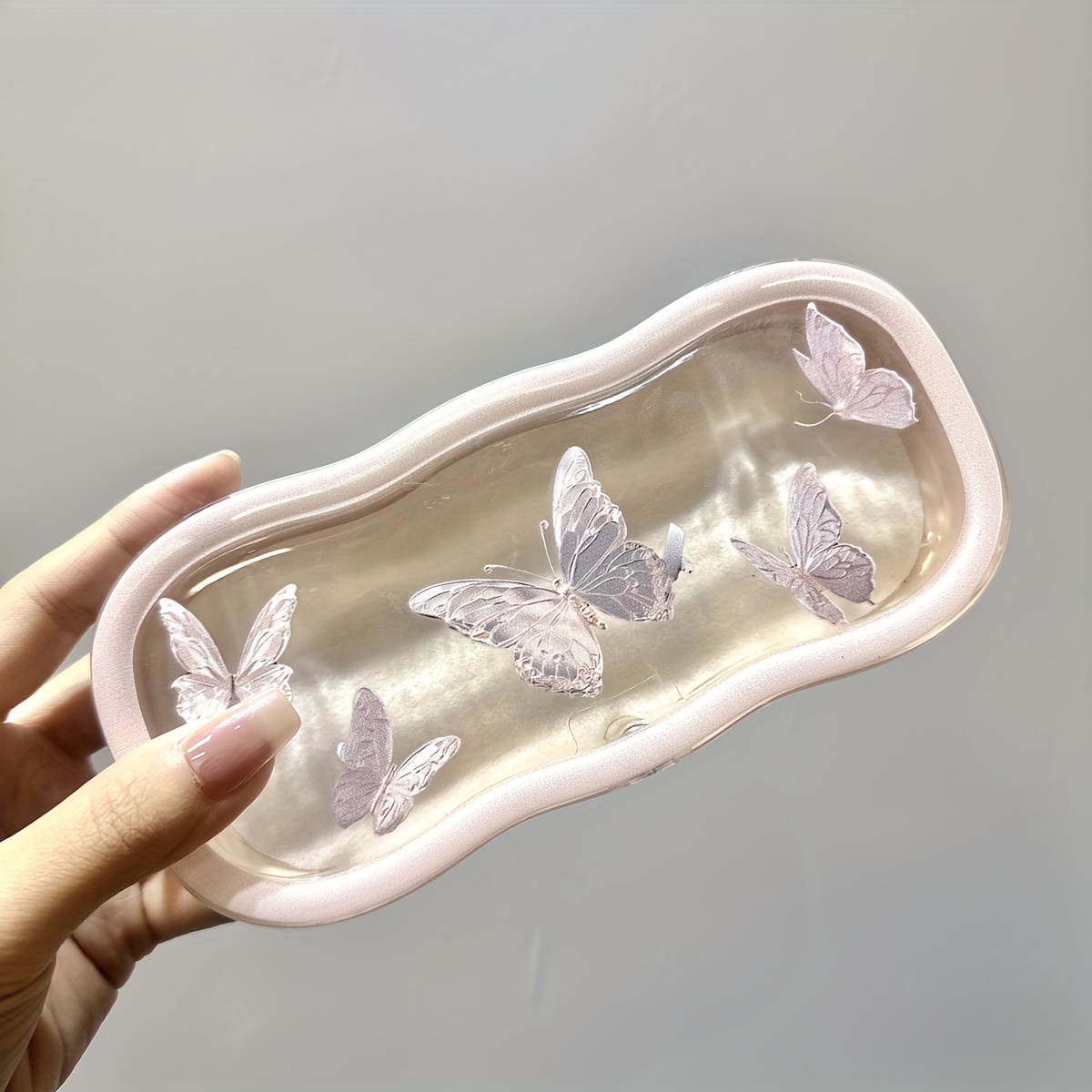 TEMU Gouden Vlinder Brillenhoesje Draagbaar Drukbestendig Wolk Design Magnetische Zuigbox Draagbare Brillen Retro Brillenhoesje Modieuze Brillen