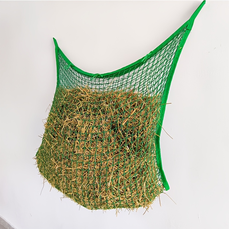 TEMU Durable Slow Feed Hay Nets For Horses & Goats - , Large Opening Design - Black And , 35x24 Inch, 1pc