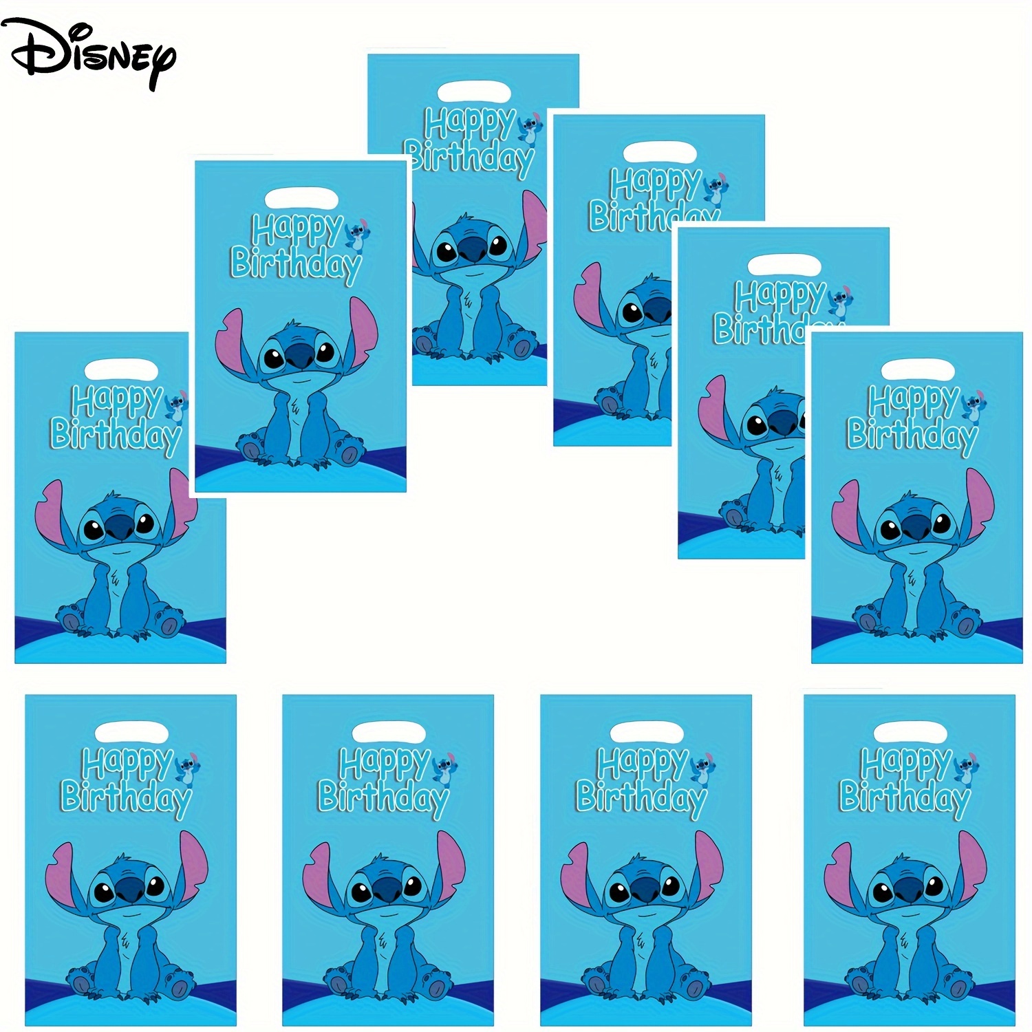 

Disney Stitch "happy Birthday" Gift Bags - 30pc Themed Party Favor Bags, Pe Material, Universal Holiday, Birthday Party Supplies, No Electricity Required