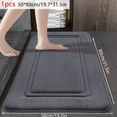 1pc quick dry memory foam bath mat non slip machine washable soft and comfortable for bathroom kitchen bedroom and laundry room bathroom mat decor carpet