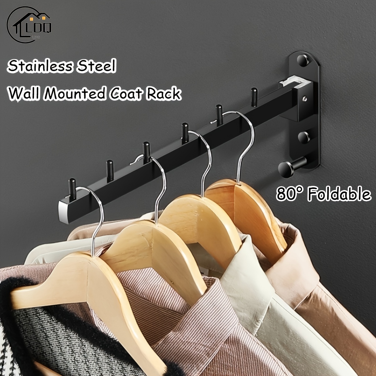 Laundry Room Hooks For Wall Wall Mounted Folding Coat Rack