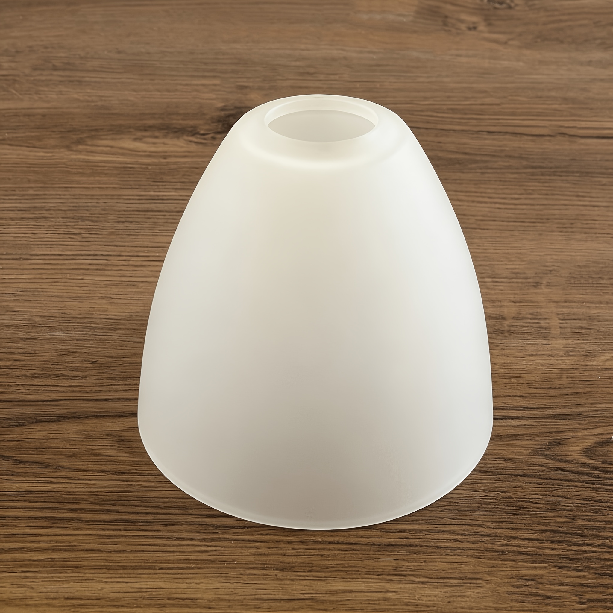 Image of Modern Frosted Glass Lamp Shade - Bell-shaped, Fits & Pendant Light Fixtures, No Wiring Needed