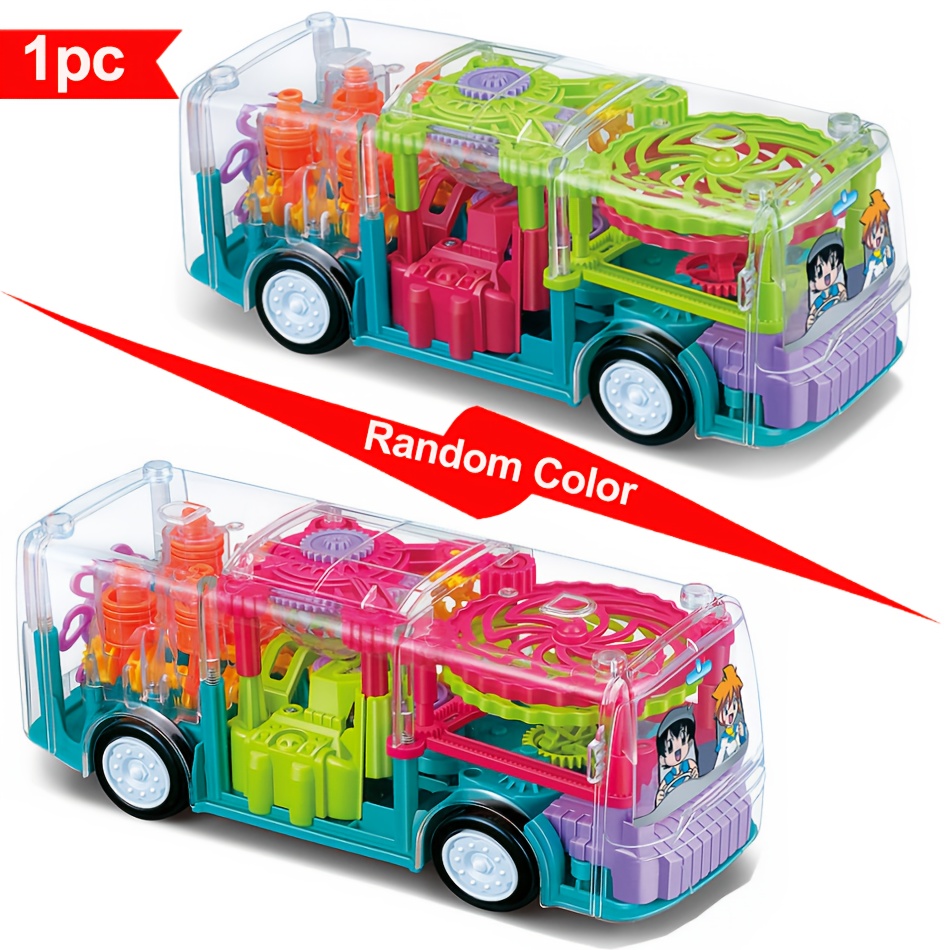 TEMU Kids Toys, Toddler Toys, Led Light Up Car Toy With Colorful Light, Light Up School Bus Toy, Random Color, Toys 2+, Birthday/holiday/christmas