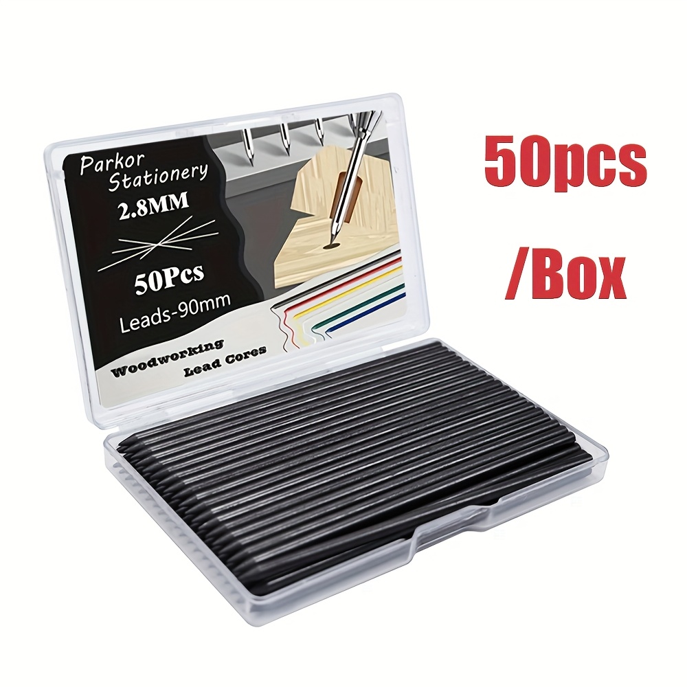 TEMU Nuovo tipo di in grafite ad durezza per lavorazione del legno, diametro 2,8 mm, grande capacit�, resistente all'usura, confezione da 100/50