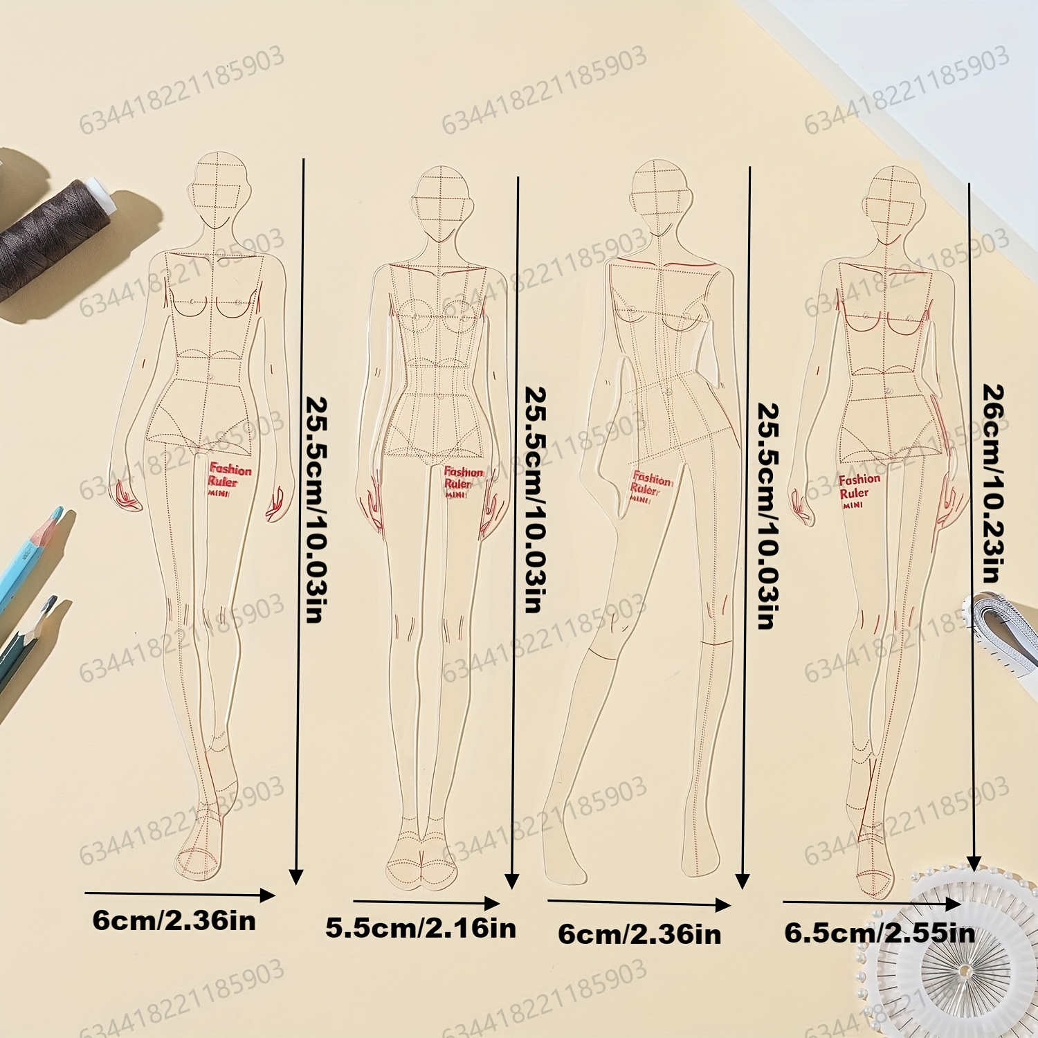 Pattern Drafting Paper 8-Piece Fashion Drawing Template Set - Clothing ...
