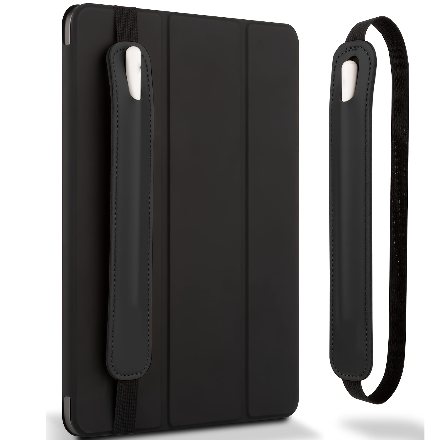 TEMU 2pcs Retractable Stylus Holder Case Suitable For Tablet & Pen Sleeve, Elastic Pencil Pocket With Protective Cover, Retractable Pen Holder For