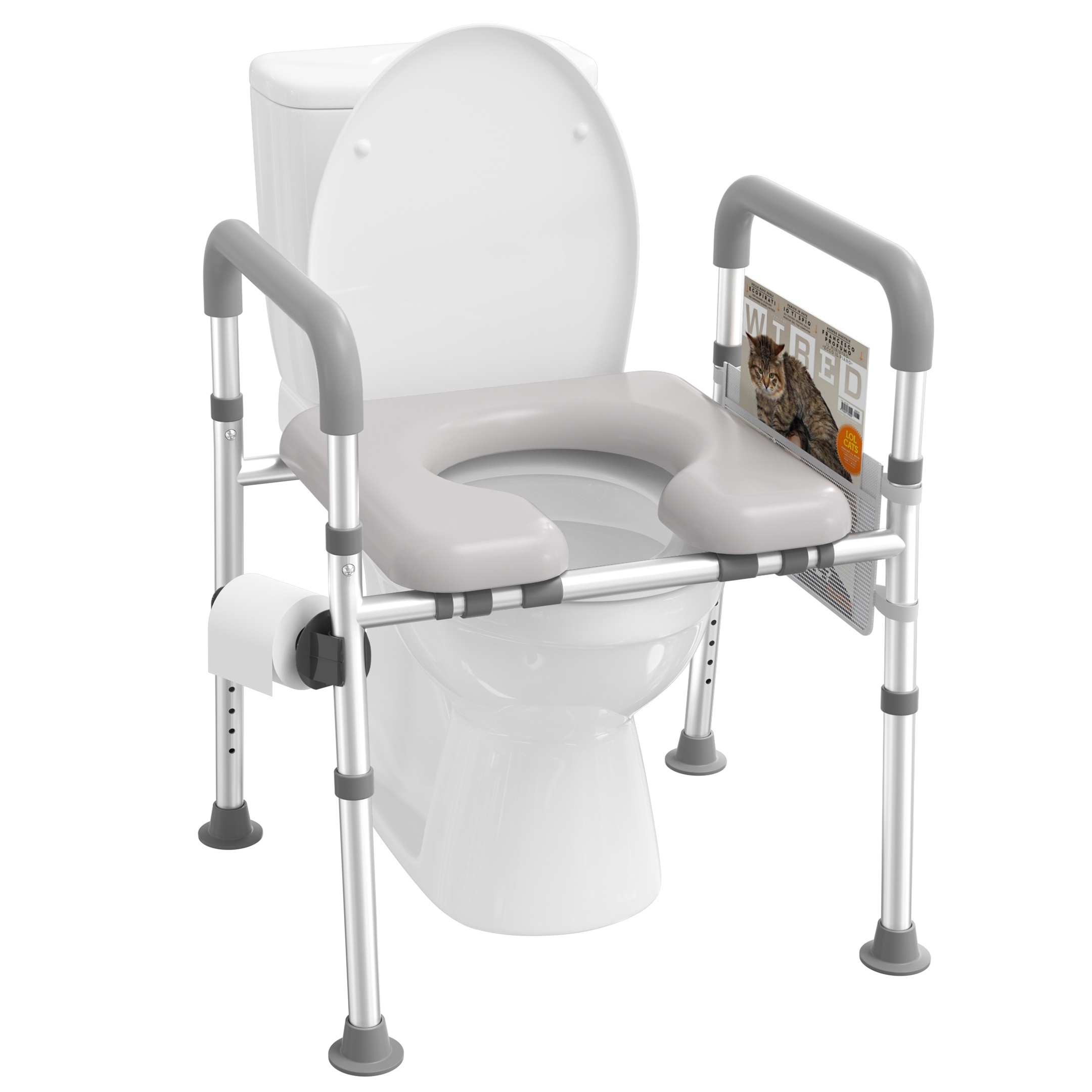 

Raised Toilet Seat With Handles 400lbs, Adjustable Height & Width Toilet Seat Riser For Seniors, For Toilet With , Toilet Chairs For Elderly, Handicap, Fits Any Toilet