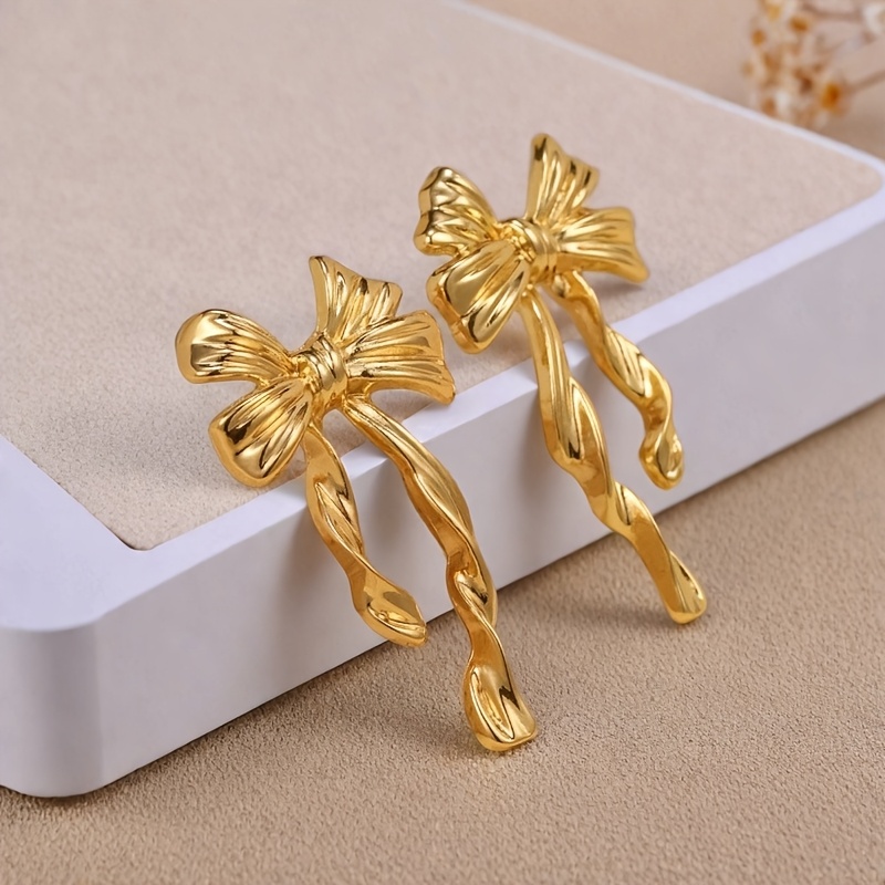 Bohemian Spiral Bow Earrings: Elegant Women's Accessories