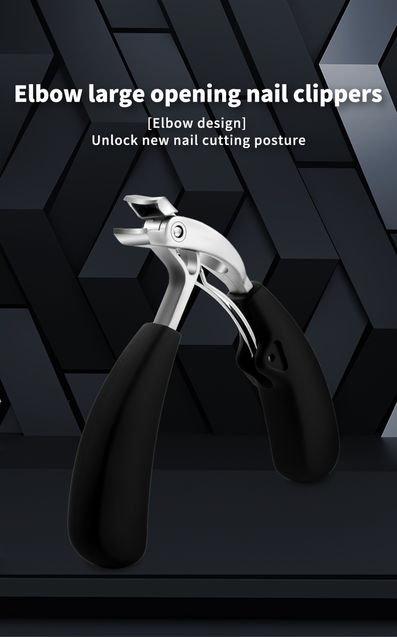 1pc modern stainless clippers with blade heavy duty nail clipper with curved design large opening for thick nails elderly friendly no splash with precision trimming for mens toenails long handle with arc blade details 0