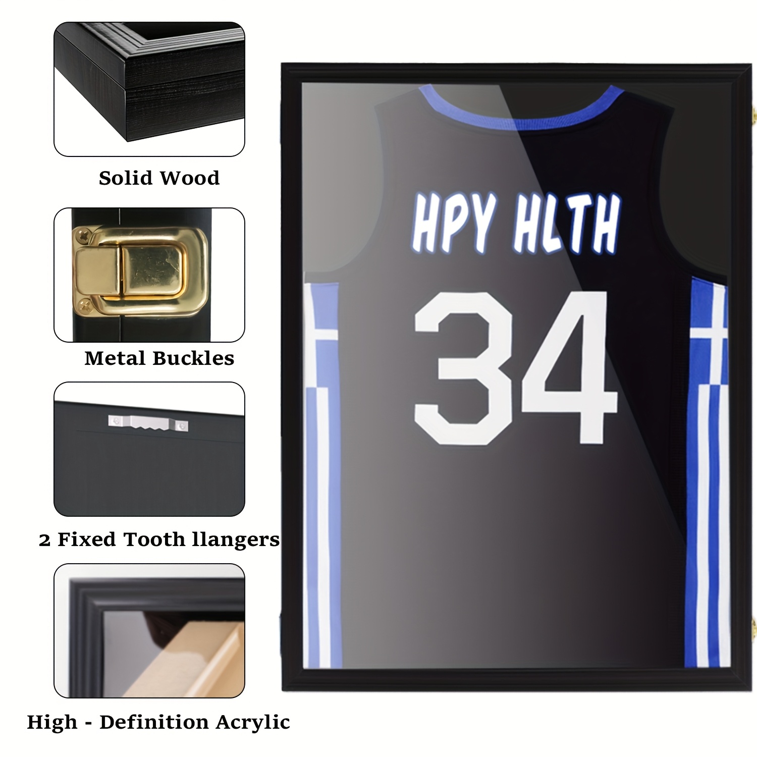 jersey frame display case lockable shadow box for football hockey basketball or baseball jersey display t shirt frame display case with hanger high definition acrylic jersey collector