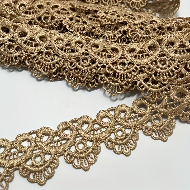 Image of Elegant Trim - Exquisite Floral And Fan Design, High-quality Fabric For Clothing, Curtains, Home Decor, Lingerie, And Gift Wrapping, Lace Fabric, Garment Embellishment, Exquisite