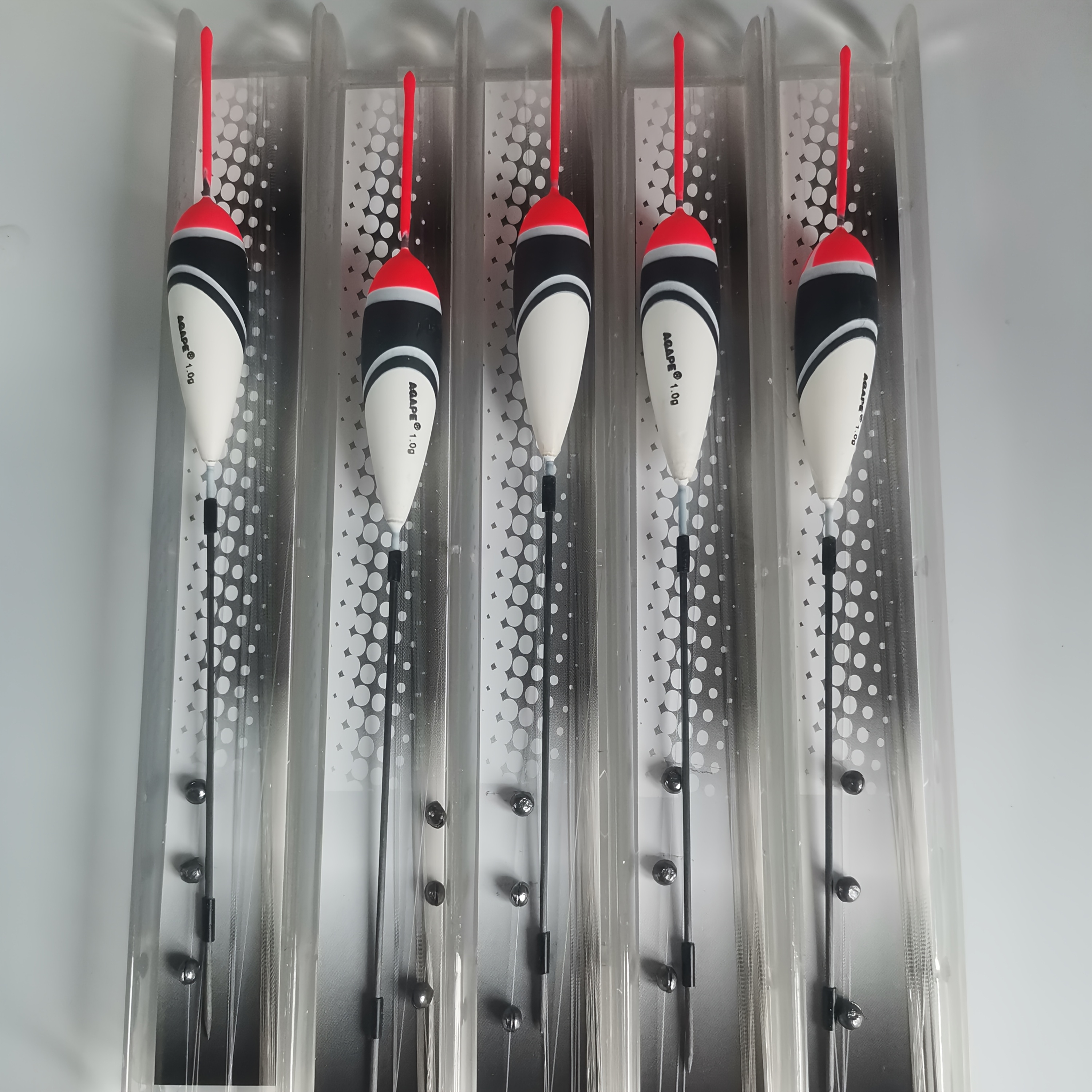 Image of 5pcs Balsa Wood Carp Pole Floats Bobbers On Winder Rigs Tackle Additions Buoys 1.0g 6774, Without Battery