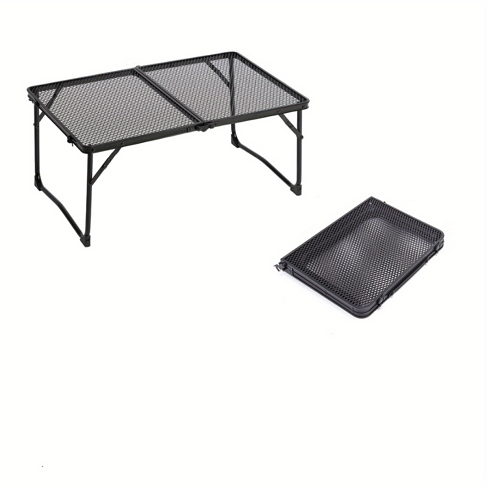 

Small Folding Grill Table For Outside Portable Metal Aluminum Outdoor Grill Table For Camping Picnic Cooking Bbq Black 23.62x15.75 Inches