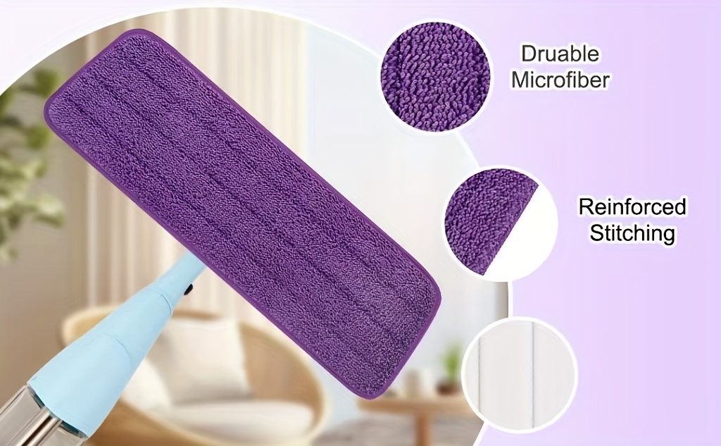 18pcs reusable microfiber mop pads for 13 15 spray mops machine washable multi surface floor cleaning replacements super fine fibers details 2