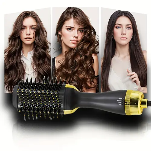 electric hair dryer brush 3 in 1 styling tool straight hair hot air brush and curly hair hot air brush