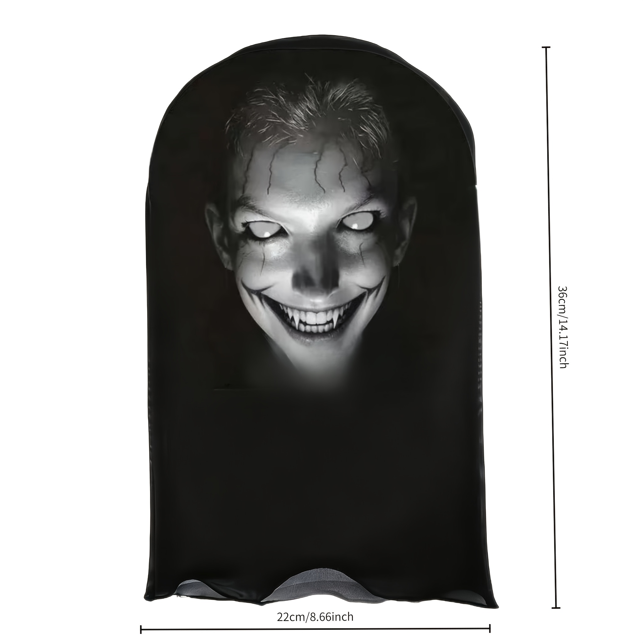 Pale Grinning Face Mask, Halloween Costume Prop