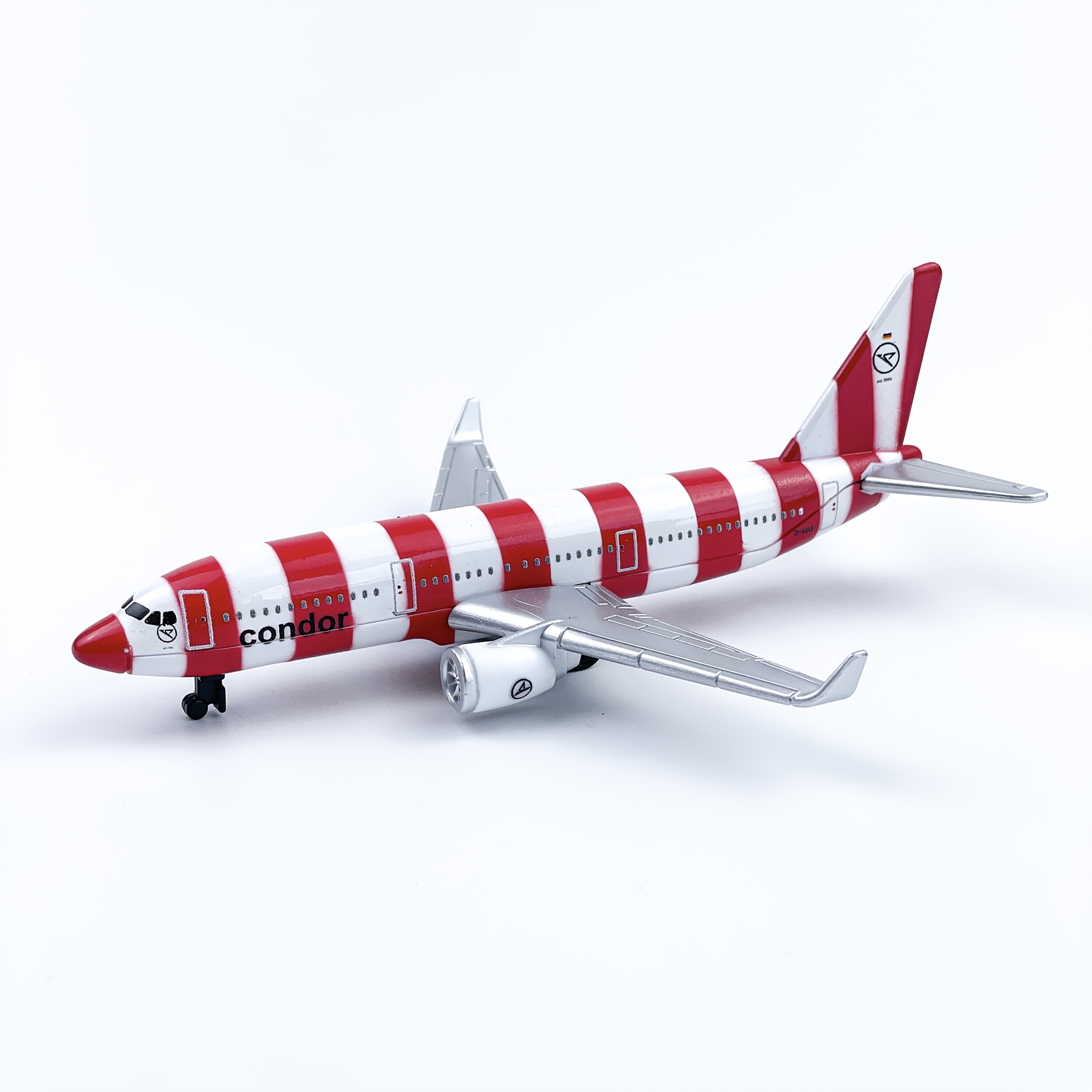 Red Striped Airplane Model, Die-cast Alloy Model, Suitable For Collection And Gifts, Aviation Enthusiasts, Desktop Decoration Ornaments