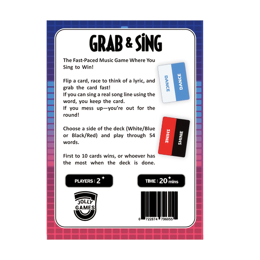 54 Double-Sided Singing and Interactive Game Cards
