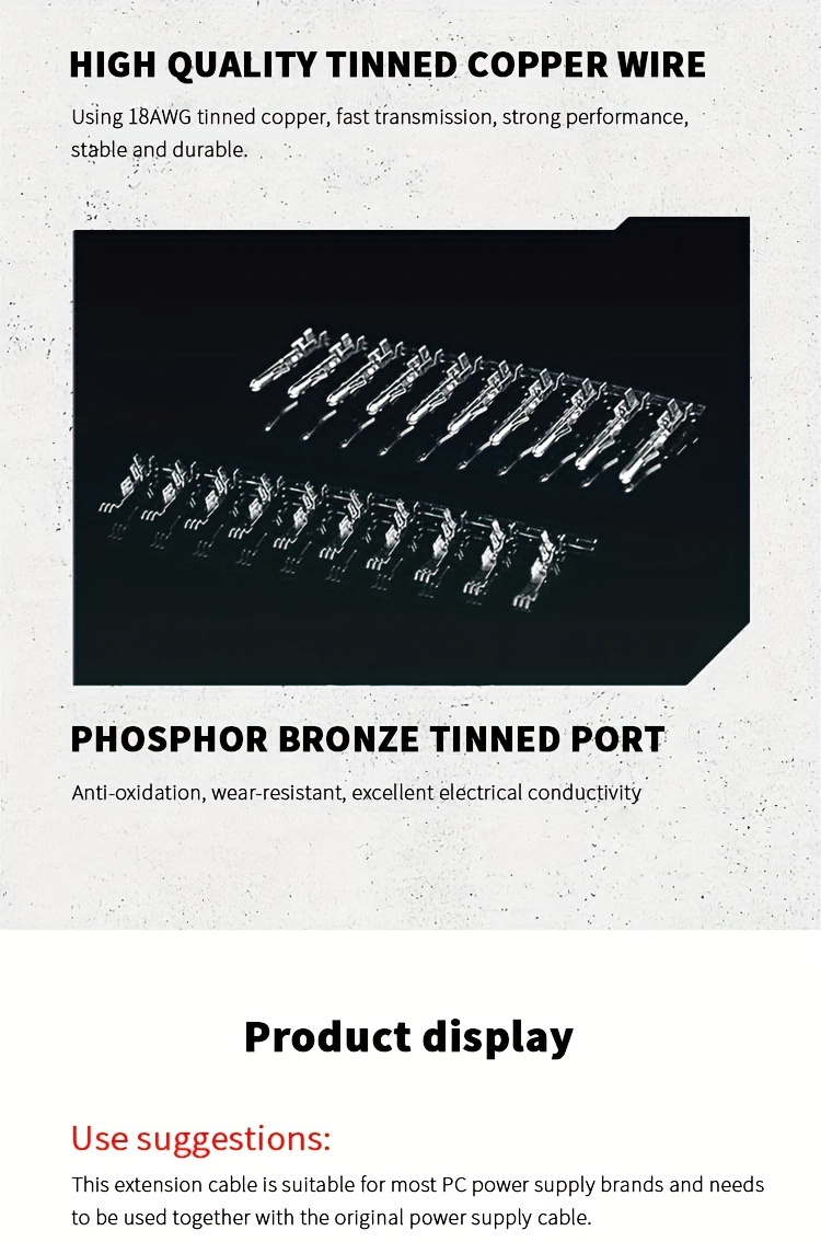 psu extension cable kit atx 24pin pci e 8pin eps cpu 8pin customization mod sleeved supply cable kit details 2