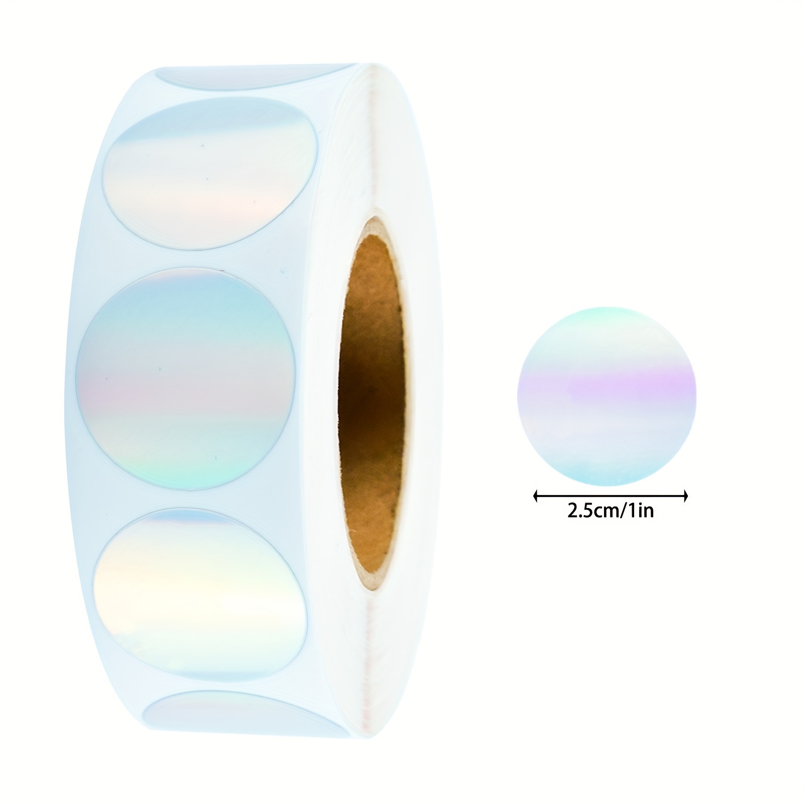 1000pcs Per Roll 2.5cm/1in Plain Decorative Labels Self-adhesive, Plain Round Stickers Self-adhesive, Used For File Classification, Marking , Envelope Sealing, Gift Decoration, Office Organization