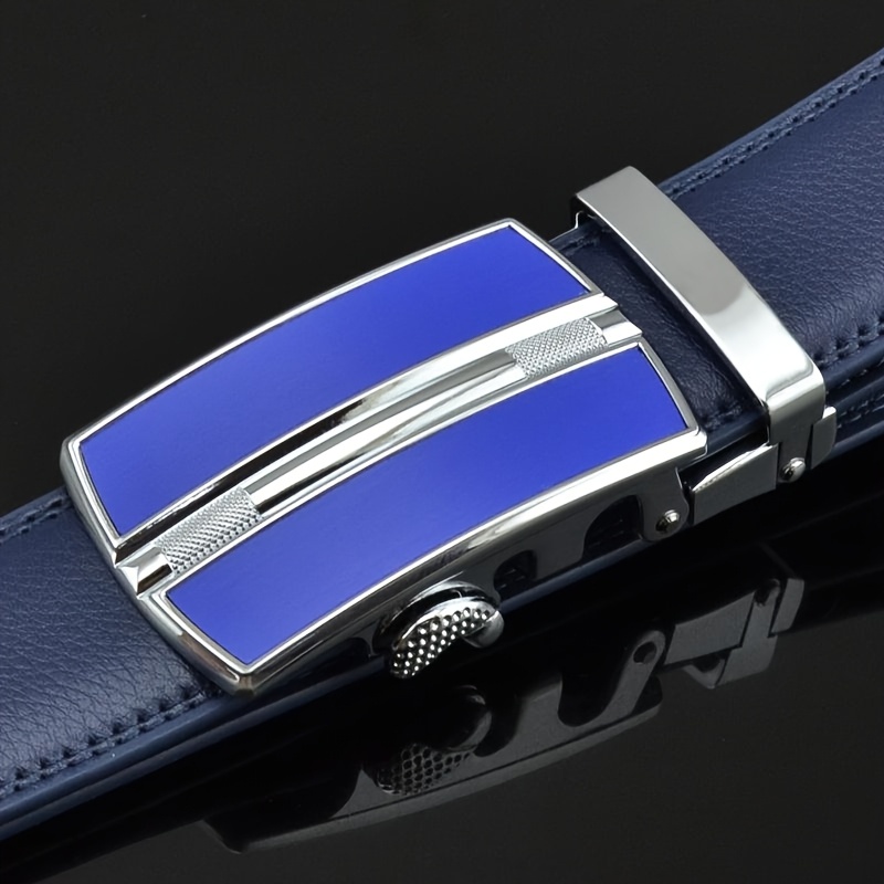 Wedding Party Belt Men's Cowhide Leather with Automatic Buckle
