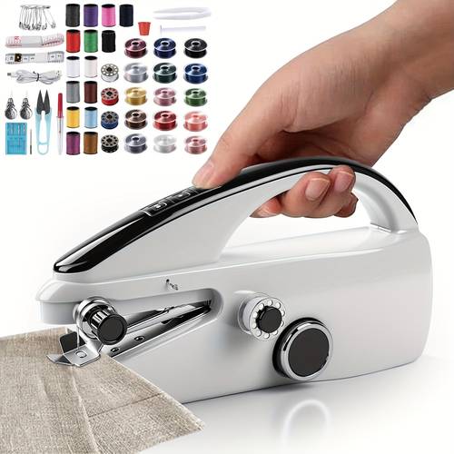 sewing in handheld sewing machine beginners sewing kit with storage two power supply portable mini sewing machine