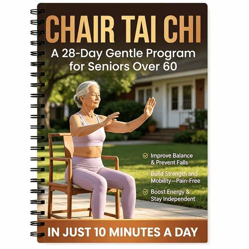 1 copy of tai chair guide for seniors suitable 60 and above a 28 day gentle daily training plan spiral bound seated posture exercise manual suitable for balance training strength and flexibility