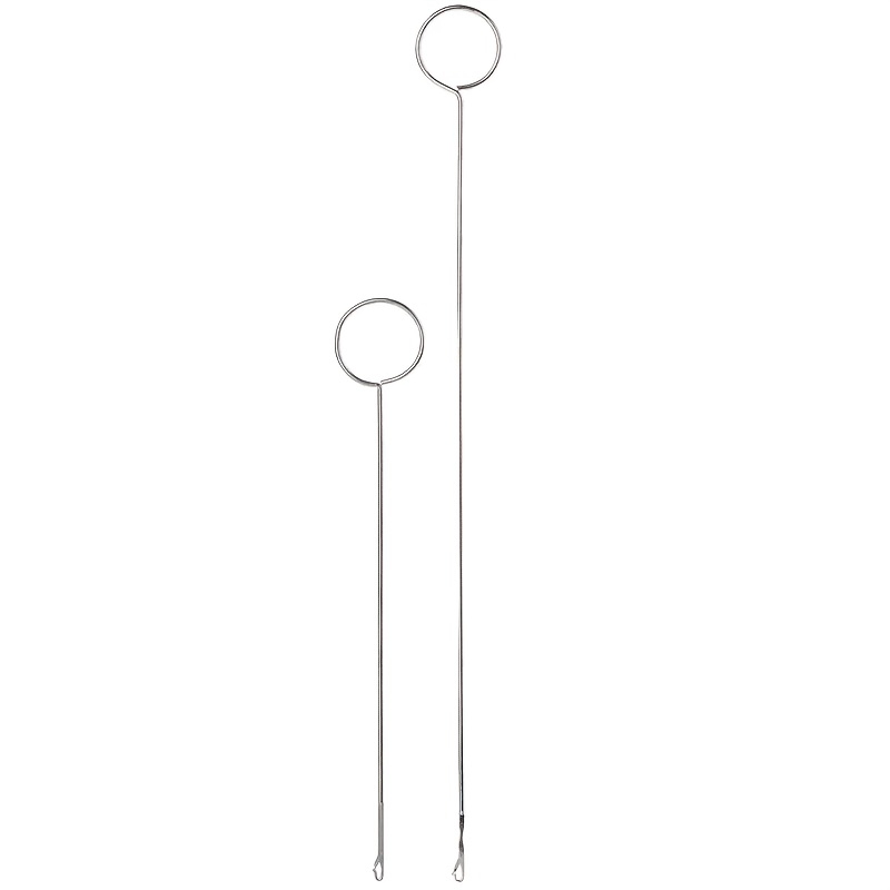 TEMU 2 pièces Crochets de en Acier Inoxydable avec Loquet - 2 Tailles (Long & Court) pour Sangles, Ceintures et Bandes Textiles - Accessoires Tricot