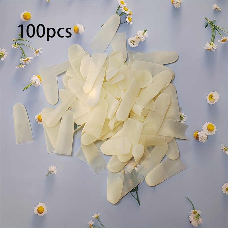 100pcs Disposable Finger Cots Finger Protectors Finger Gloves Disposable Finger Covers Protection For Finger Tips Protector