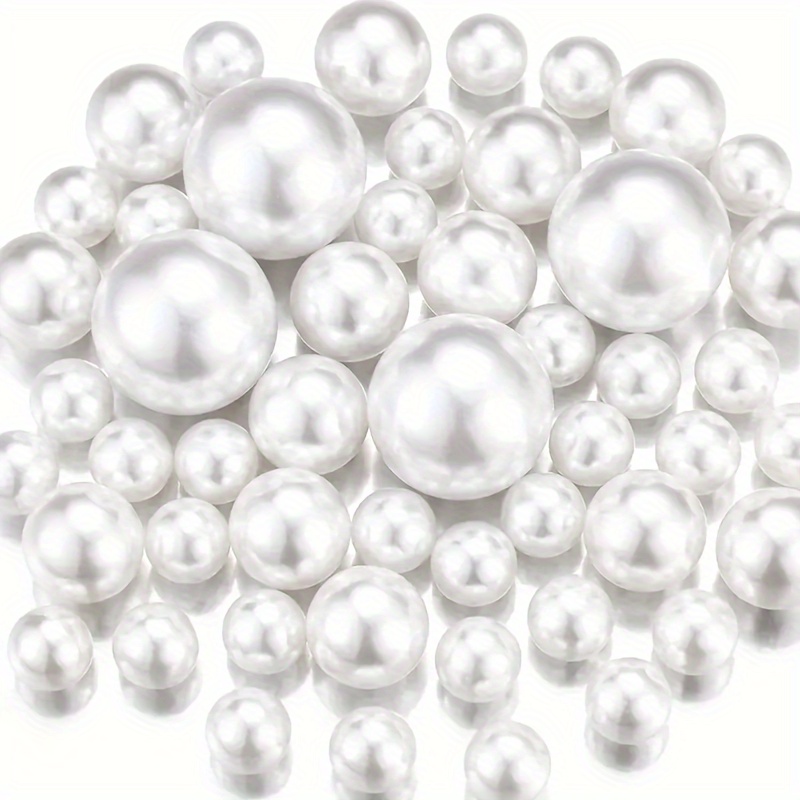 Image of 1 Set Floating Beads For Vases, 68pcs No Hole Pearl Highlight Bead Vase Filler For Diy Wedding, Birthday, Anniversary, Christmas Centerpiece