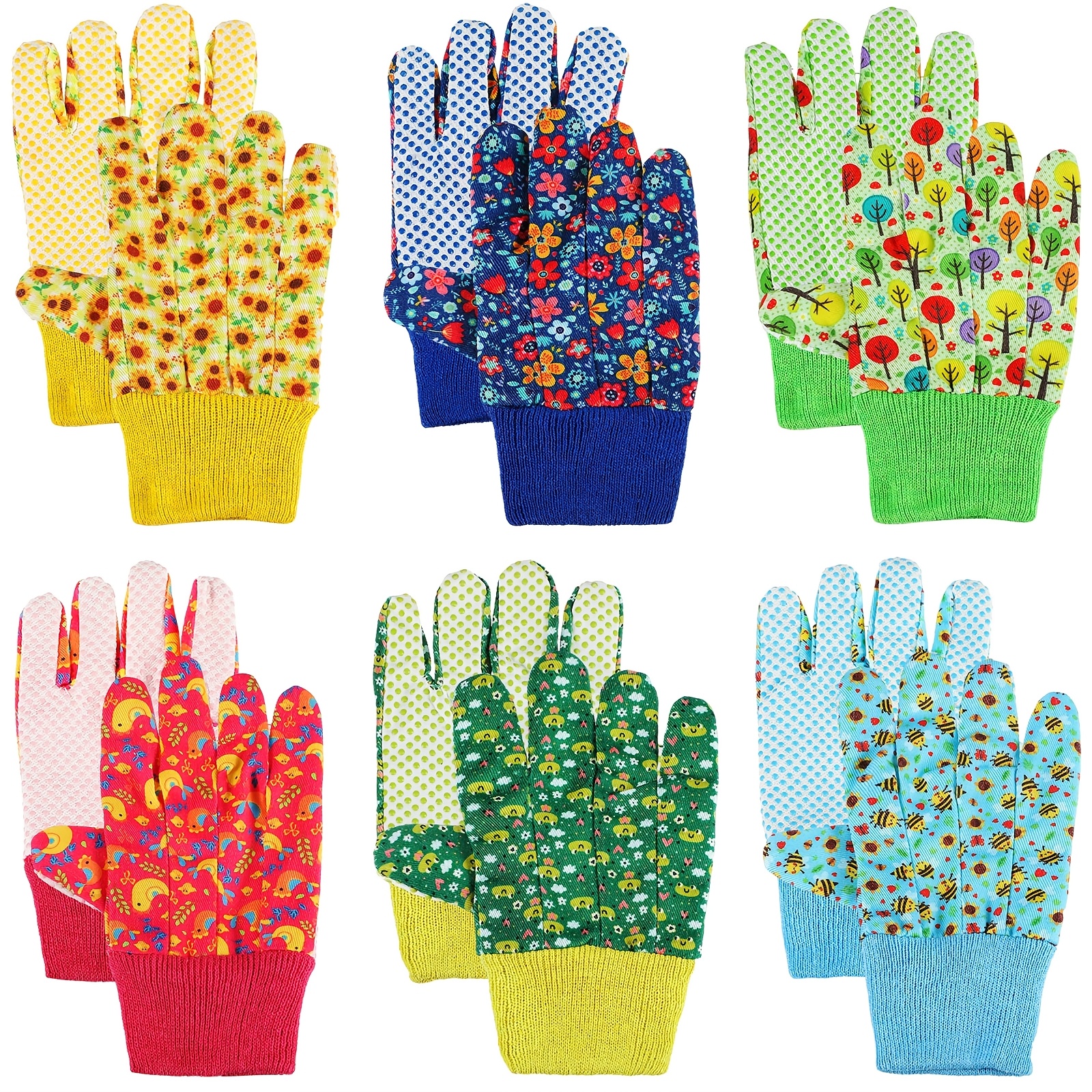 

6 Pair Gardening Gloves Children Yard Glove Non-slip Glove For Garden Diy Work Outdoor Activities(s)