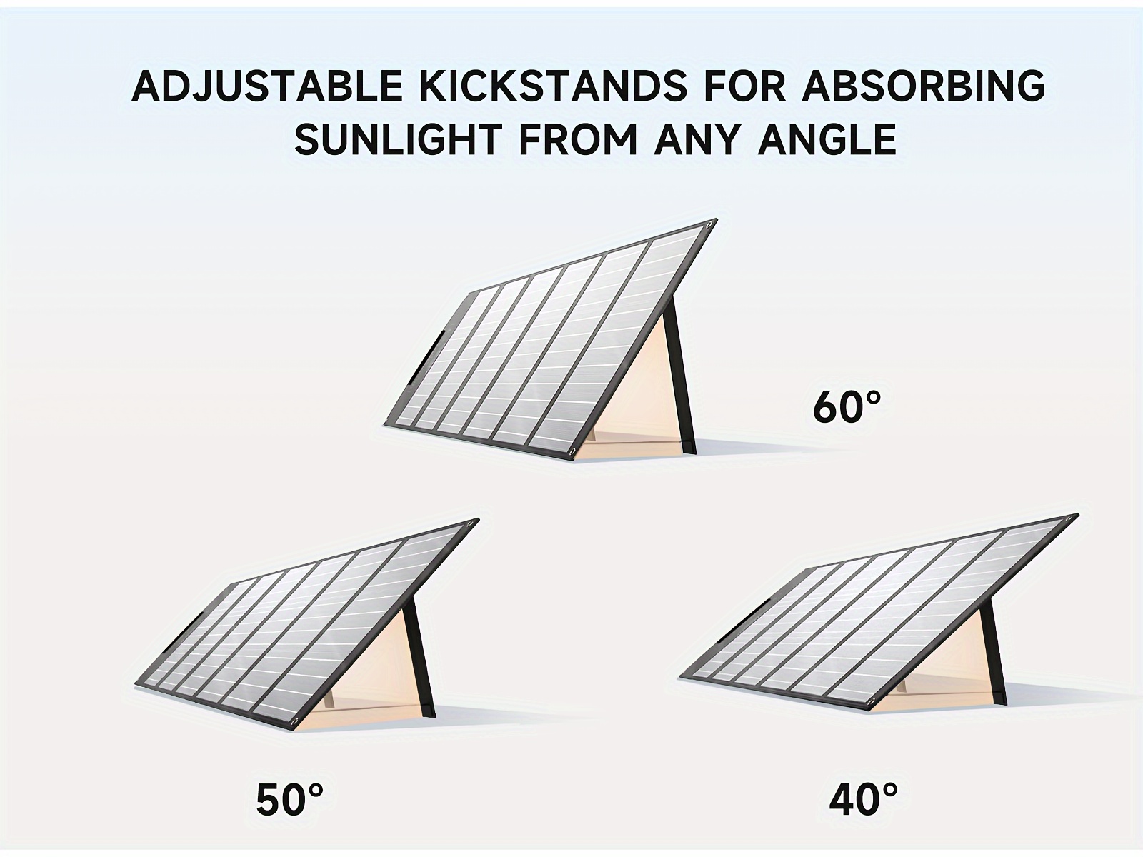 portable solar panel 100w 17 5v with mc 4 to dc5521 xt60 anderson cable 100w foldable solar panels kit with adjustable waterproof ip65 for camping outdoor power station details 6