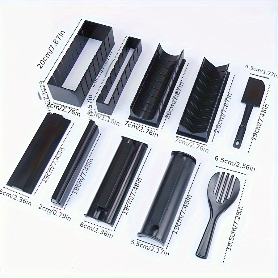 TEMU 10- Making Kit, Plastic Diy Tool Set With , Seaweed Press, Cutter, Non-electric Combination For Homemade Rolls &