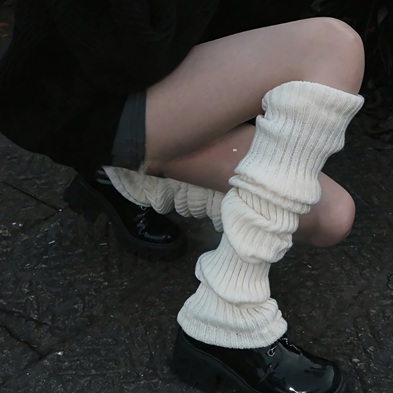 TEMU 1 Pair Of Women' Color Leg Warmers, Decorative, Suitable For Spring, Autumn, And Winter, Comfortable And Warm