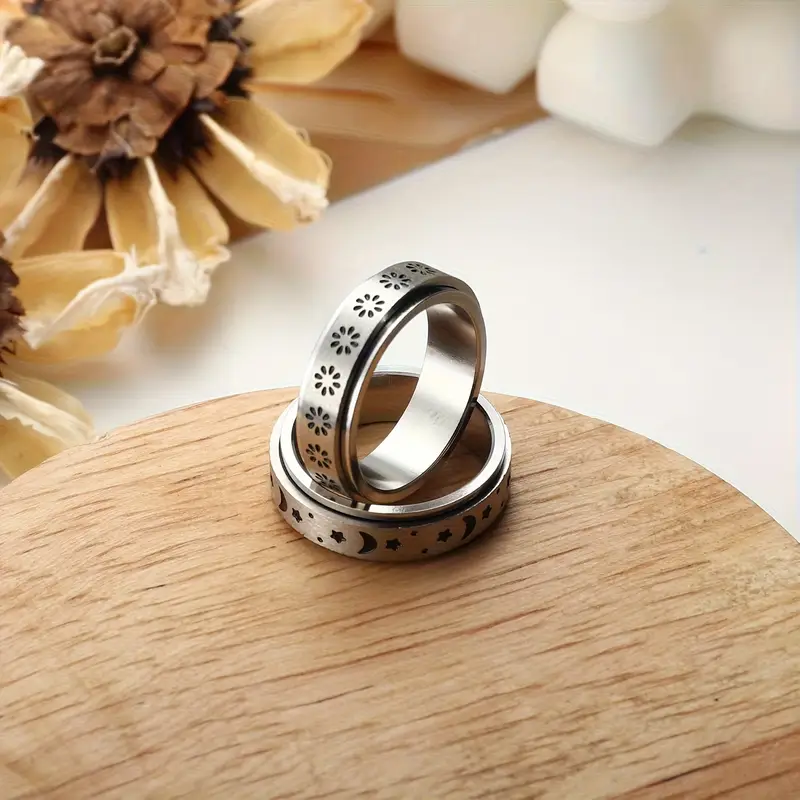 11pcs fidget ring for style 316l stainless steel fidget rings for men for anxiety cool spinner rings for anti anxiety rings for stress spinning rings set for teenager Product details 0