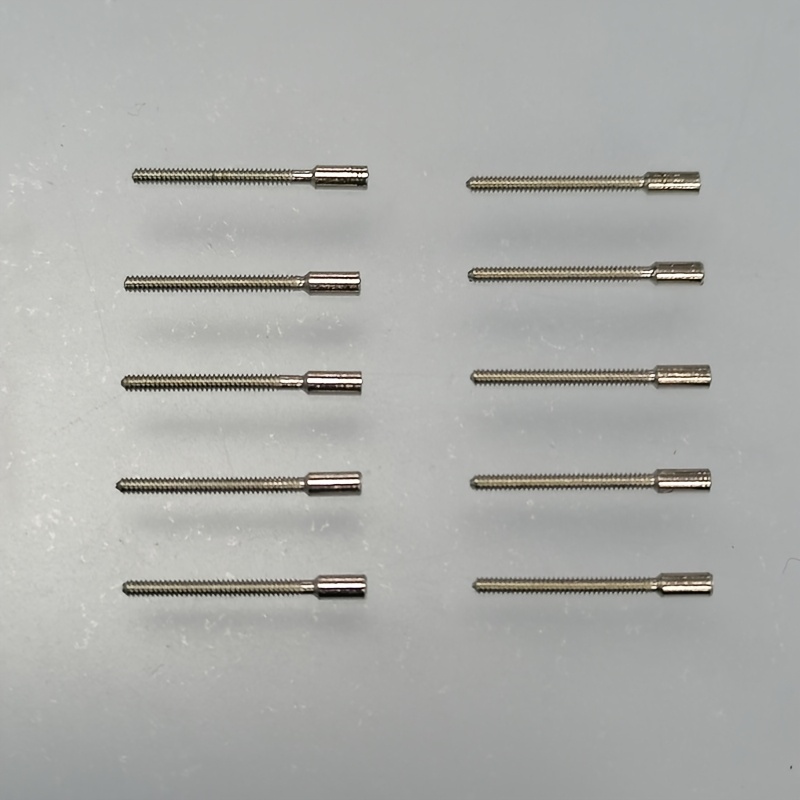 10 vnt. 0,9 mm x 0,9 mm laikrodžio mechanizmo rankenėlės jungties vamzdelių